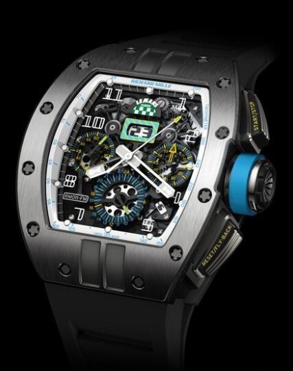 Replica Richard Mille RM 011 LMC Watch Titanium - Caoutchouc Strap